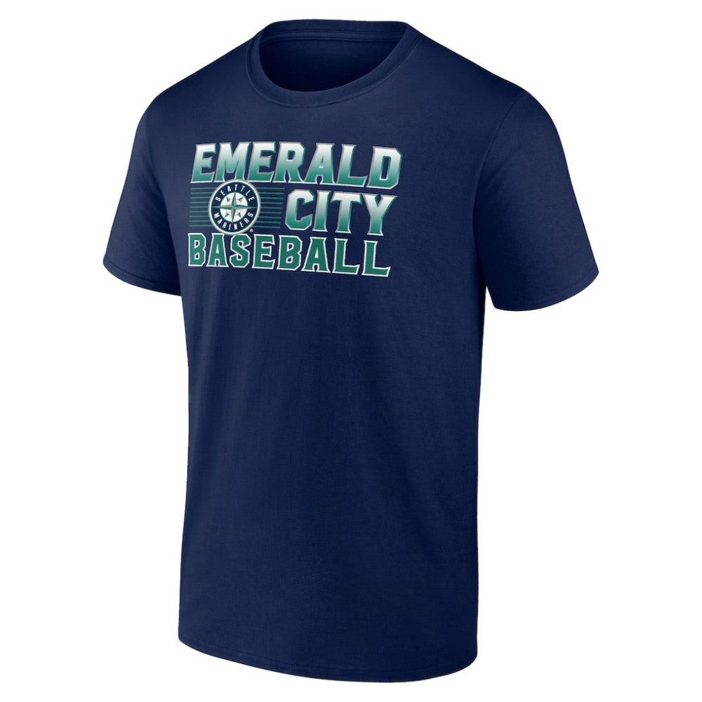Navy Seattle Mariners Hometown Emerald Baseball T-Shirt
