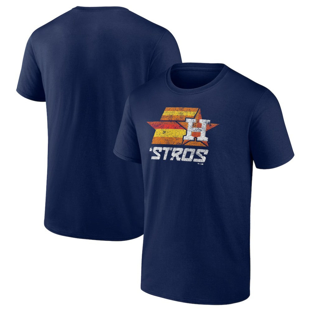 Navy Houston Astros Hometown Throwback Stros T-Shirt