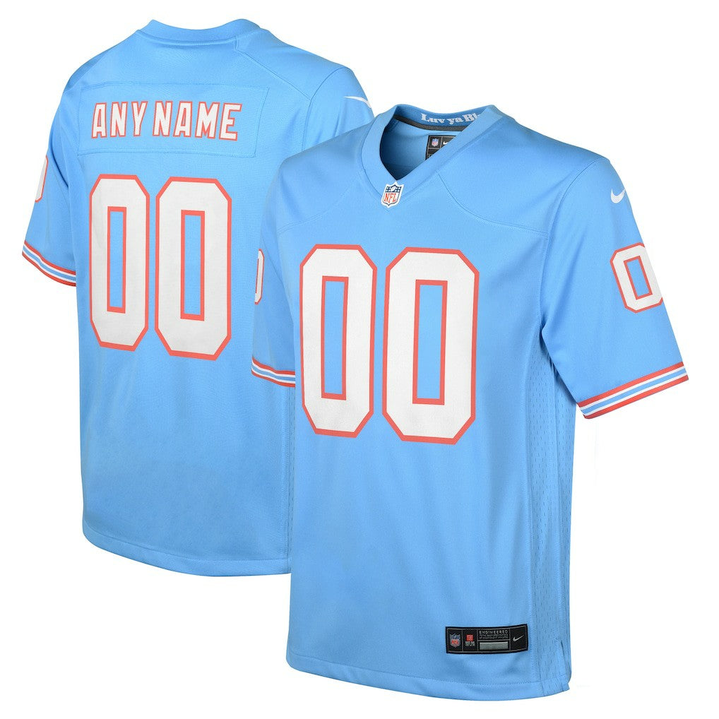 Youth Oilers Throwback Custom Game Jersey - Tennessee Titans Jerseys