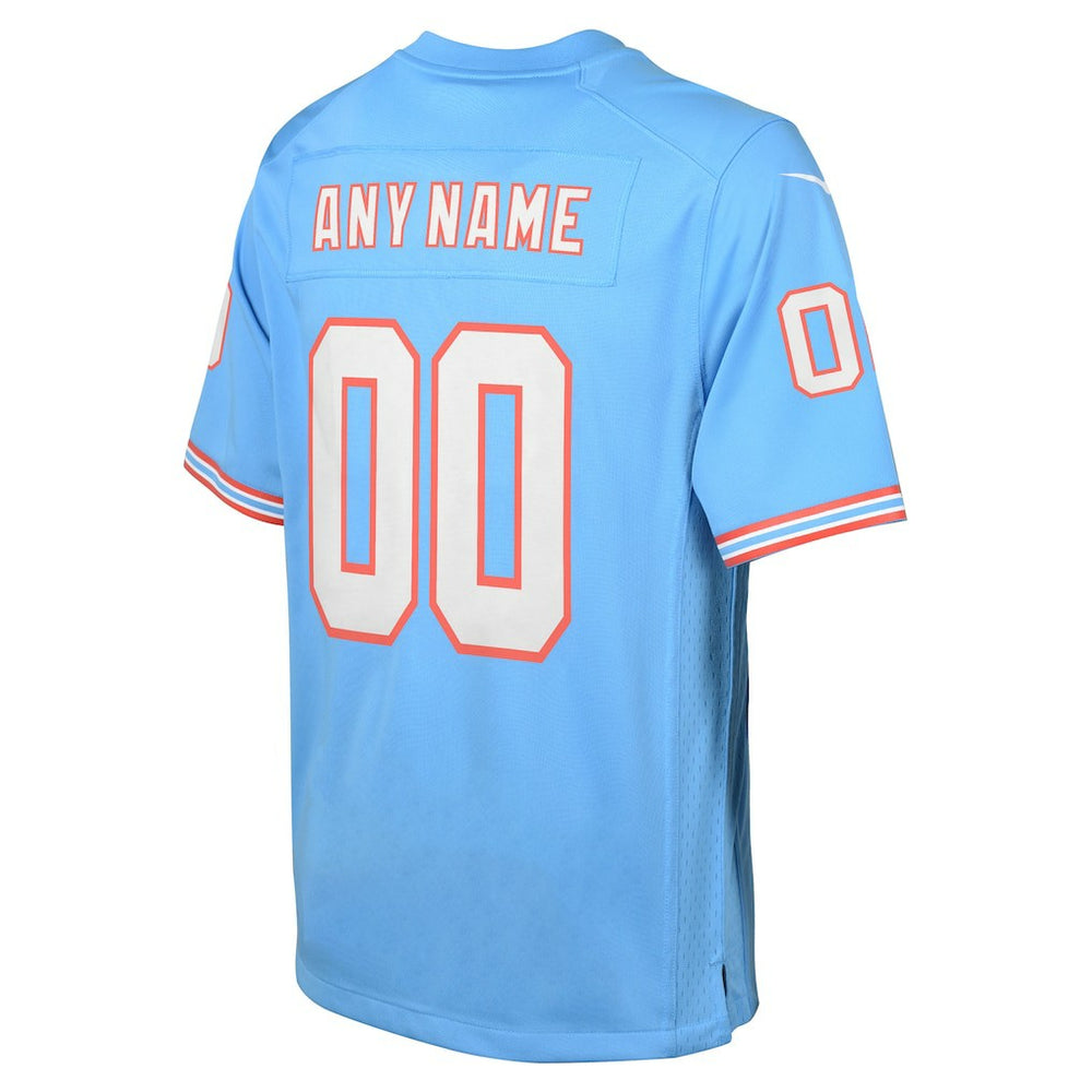 Youth Oilers Throwback Custom Game Jersey - Tennessee Titans Jerseys