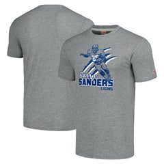 Barry Sanders  Homage Unisex Caricature Retired Player Tri-Blend T-Shirt - Detroit Lions T-shirts