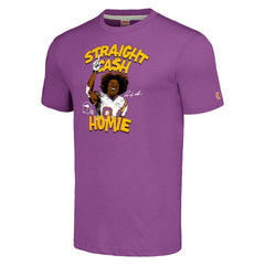 Randy Moss  Unisex Homage Caricature Retired Player Tri-Blend T-Shirt - Minnesota Vikings T-shirts