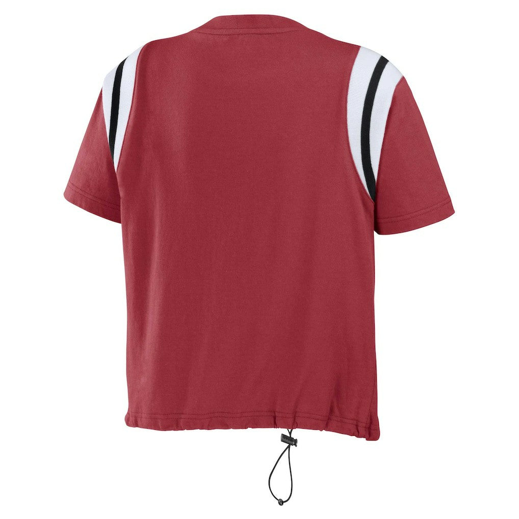 WEAR by Erin Andrews Women's Cinched Colorblock T-Shirt - Arizona Cardinals T-shirts