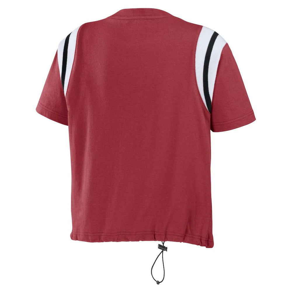 WEAR by Erin Andrews Women's Cinched Colorblock T-Shirt - Arizona Cardinals T-shirts