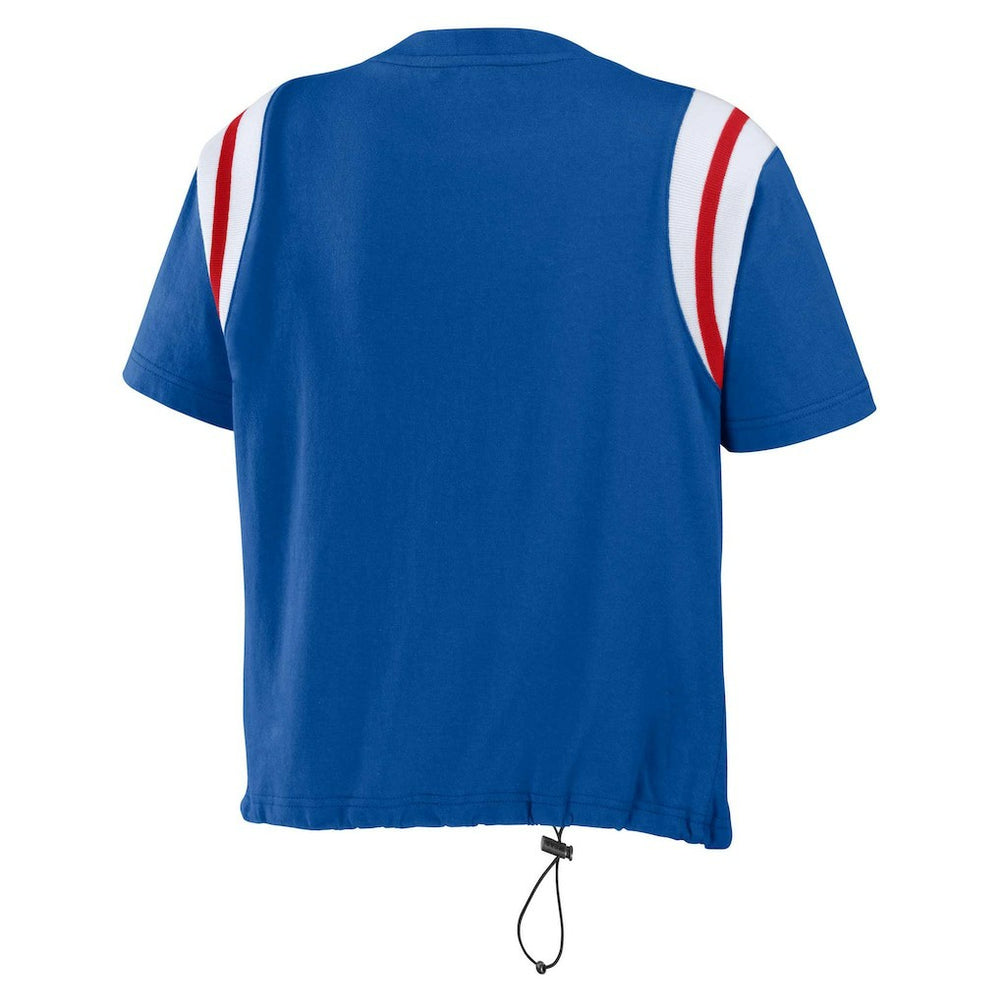 WEAR by Erin Andrews Women's Cinched Colorblock T-Shirt - Buffalo Bills T-shirts
