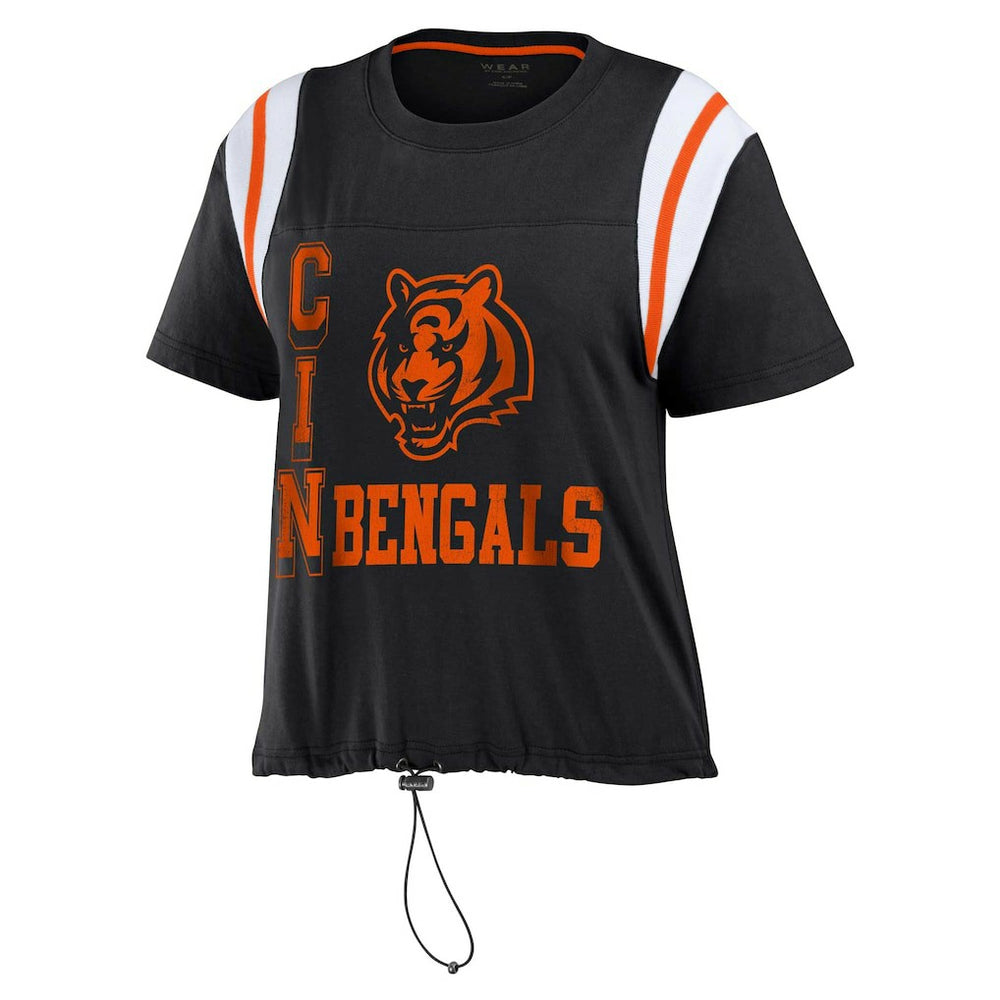 WEAR by Erin Andrews Women's Cinched Colorblock T-Shirt - Cincinnati Bengals T-shirts
