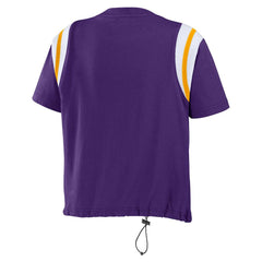 WEAR by Erin Andrews Women's Cinched Colorblock T-Shirt - Minnesota Vikings T-shirts