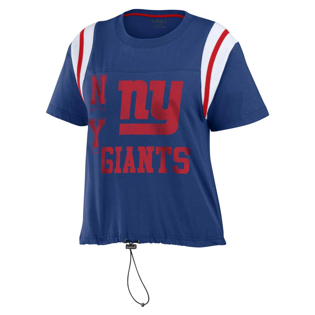 WEAR by Erin Andrews Women's Cinched Colorblock T-Shirt - New York Giants T-shirts