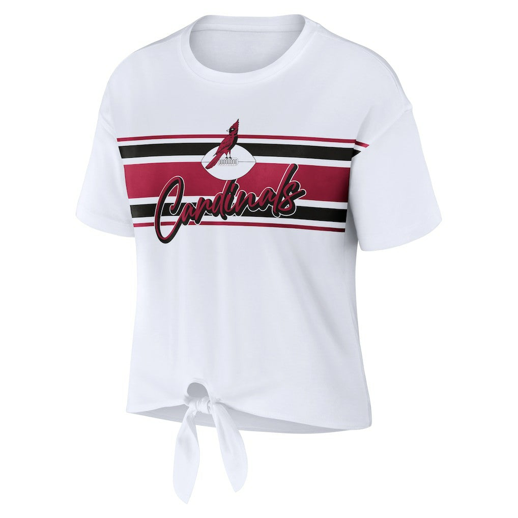 WEAR by Erin Andrews Women's Front Tie Retro T-Shirt - Arizona Cardinals T-shirts
