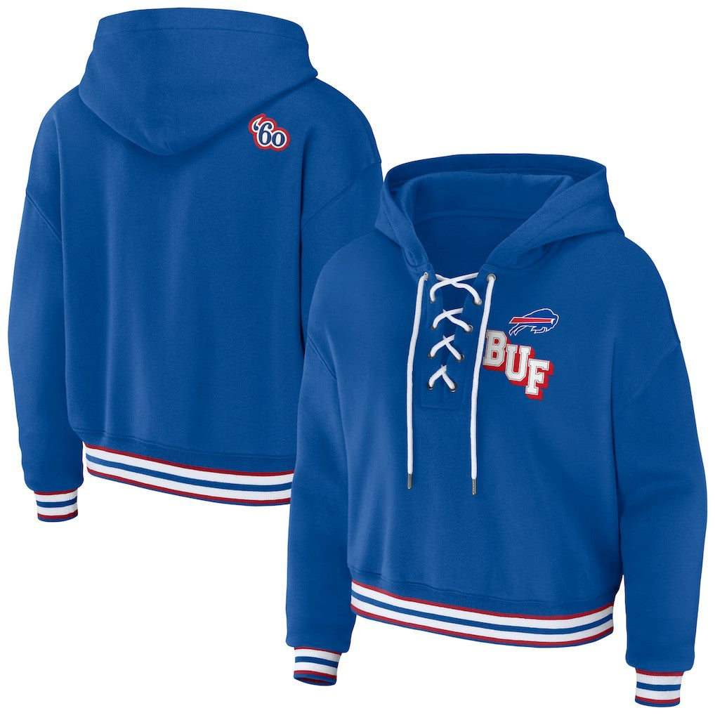 WEAR by Erin Andrews Women's Lace-Up Pullover Hoodie - Buffalo Bills Hoodies