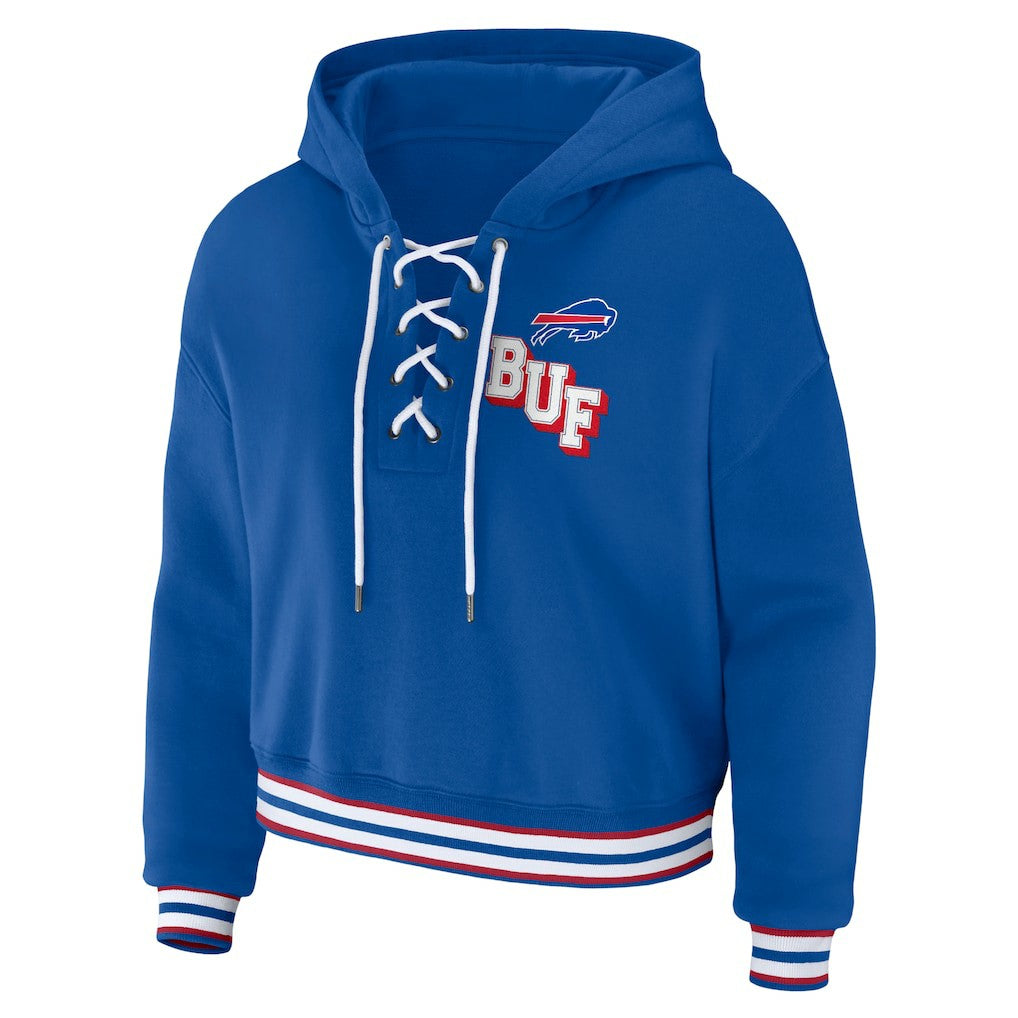 WEAR by Erin Andrews Women's Lace-Up Pullover Hoodie - Buffalo Bills Hoodies