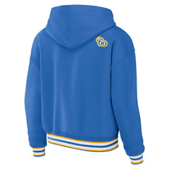 WEAR by Erin Andrews Women's Lace-Up Pullover Hoodie - Los Angeles Chargers Hoodies