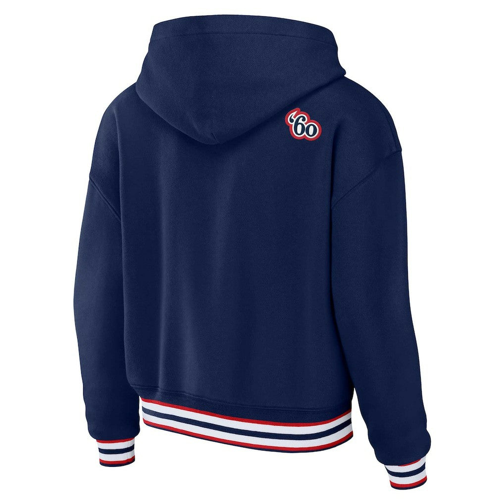 WEAR by Erin Andrews Women's Plus Size Lace-Up Pullover Hoodie - New England Patriots Hoodies