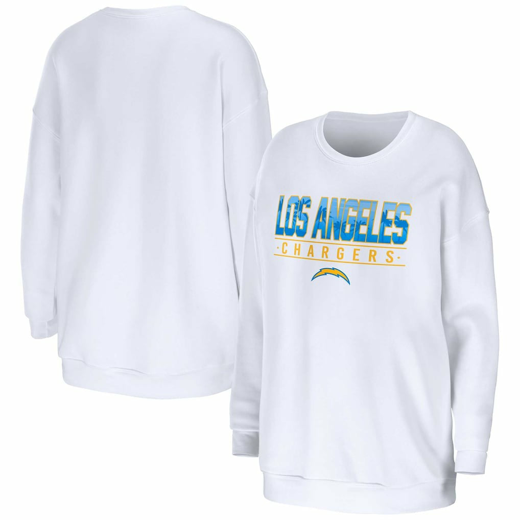 WEAR by Erin Andrews Women's Domestic Pullover Sweatshirt - Los Angeles Chargers Pullover