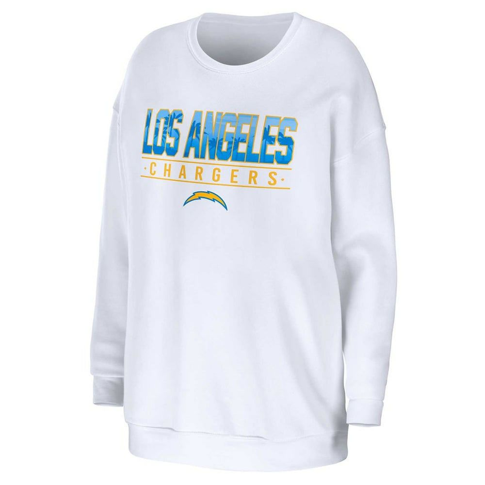 WEAR by Erin Andrews Women's Domestic Pullover Sweatshirt - Los Angeles Chargers Pullover