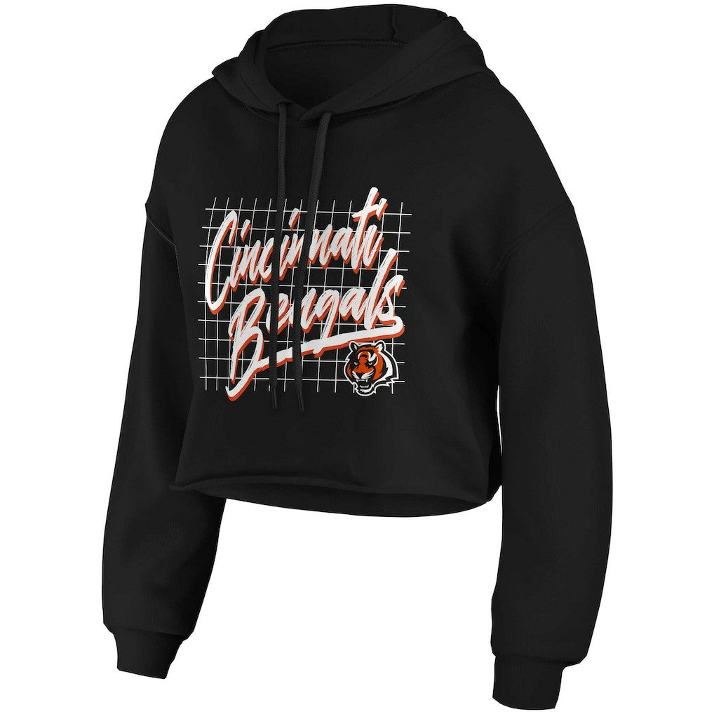 WEAR by Erin Andrews Women's Domestic Cropped Pullover Hoodie - Cincinnati Bengals Hoodies