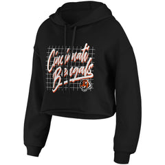 WEAR by Erin Andrews Women's Domestic Cropped Pullover Hoodie - Cincinnati Bengals Hoodies