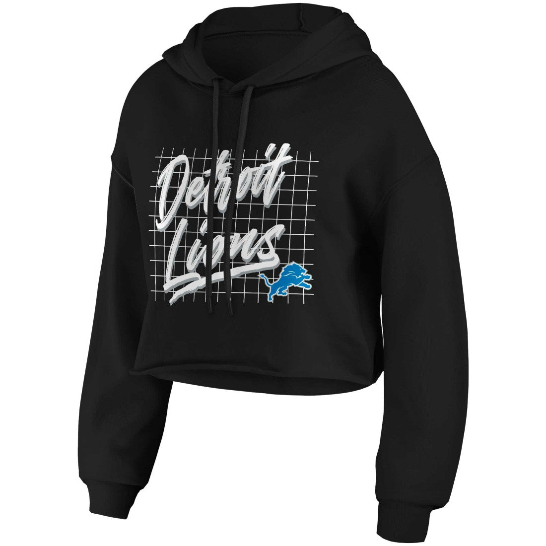 WEAR by Erin Andrews Women's Domestic Cropped Pullover Hoodie - Detroit Lions Hoodies