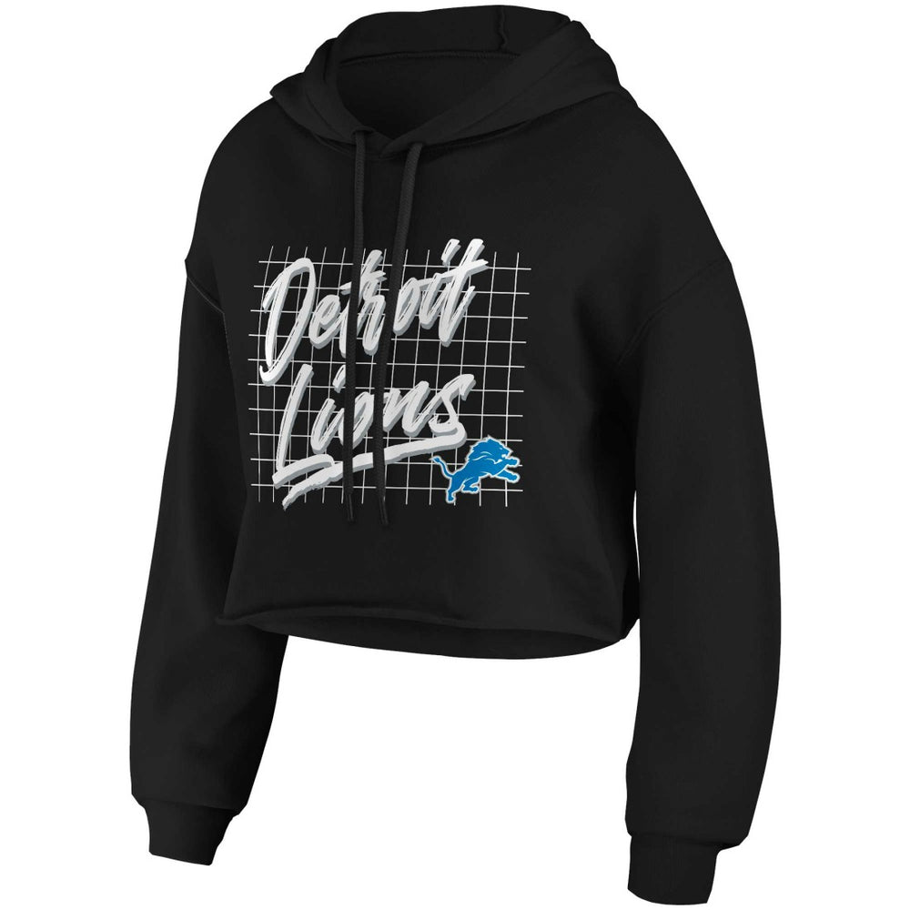 WEAR by Erin Andrews Women's Domestic Cropped Pullover Hoodie - Detroit Lions Hoodies