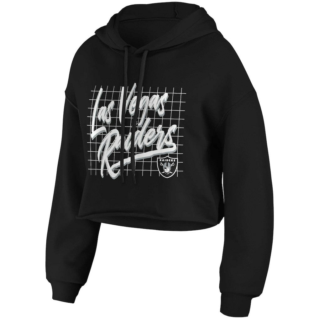 WEAR by Erin Andrews Women's Domestic Cropped Pullover Hoodie - Las Vegas Raiders Hoodies