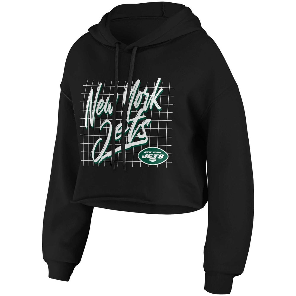 WEAR by Erin Andrews Women's Domestic Cropped Pullover Hoodie - New York Jets Hoodies