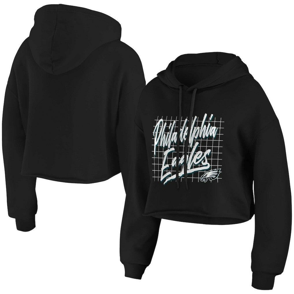 WEAR by Erin Andrews Women's Domestic Cropped Pullover Hoodie - Philadelphia Eagles Hoodies