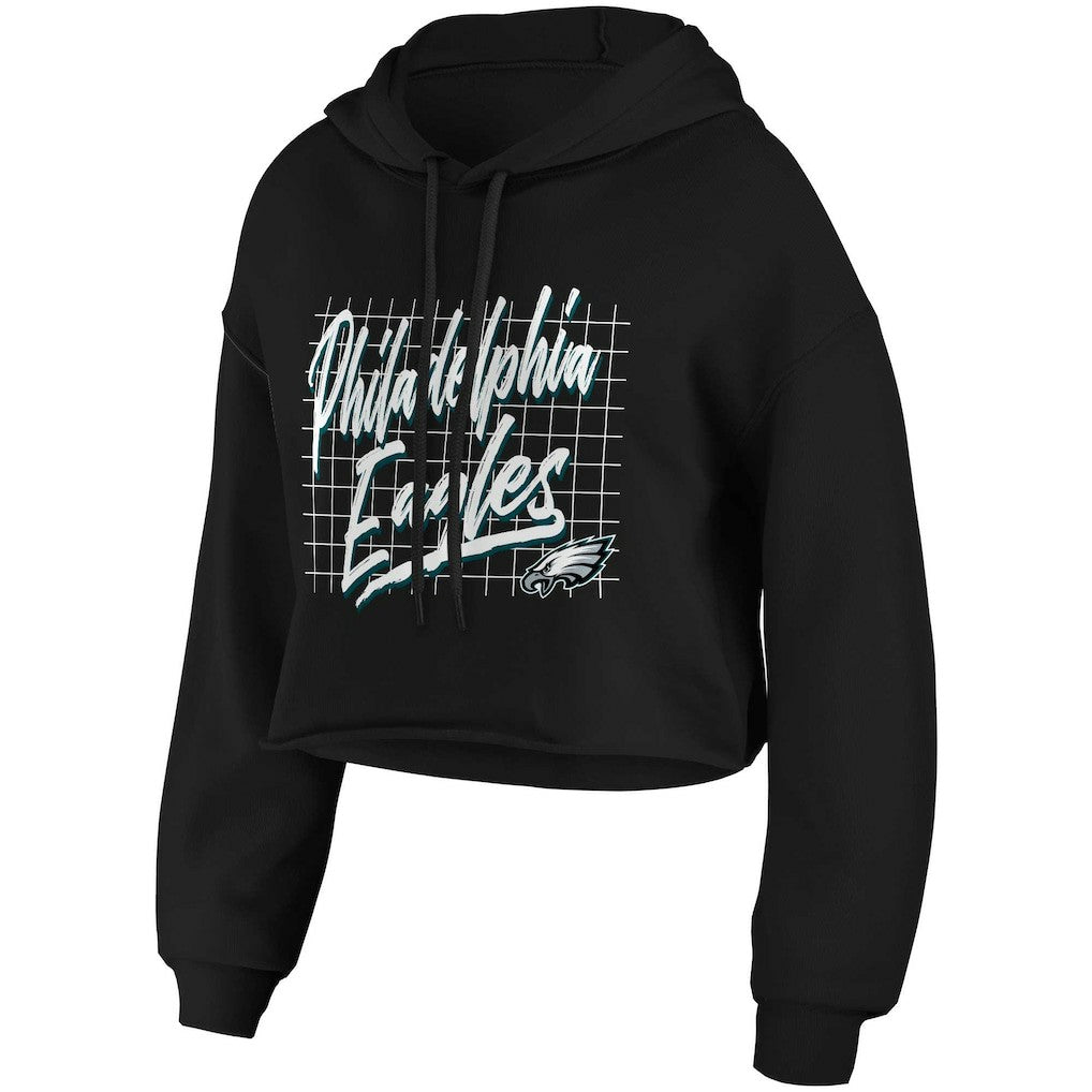 WEAR by Erin Andrews Women's Domestic Cropped Pullover Hoodie - Philadelphia Eagles Hoodies