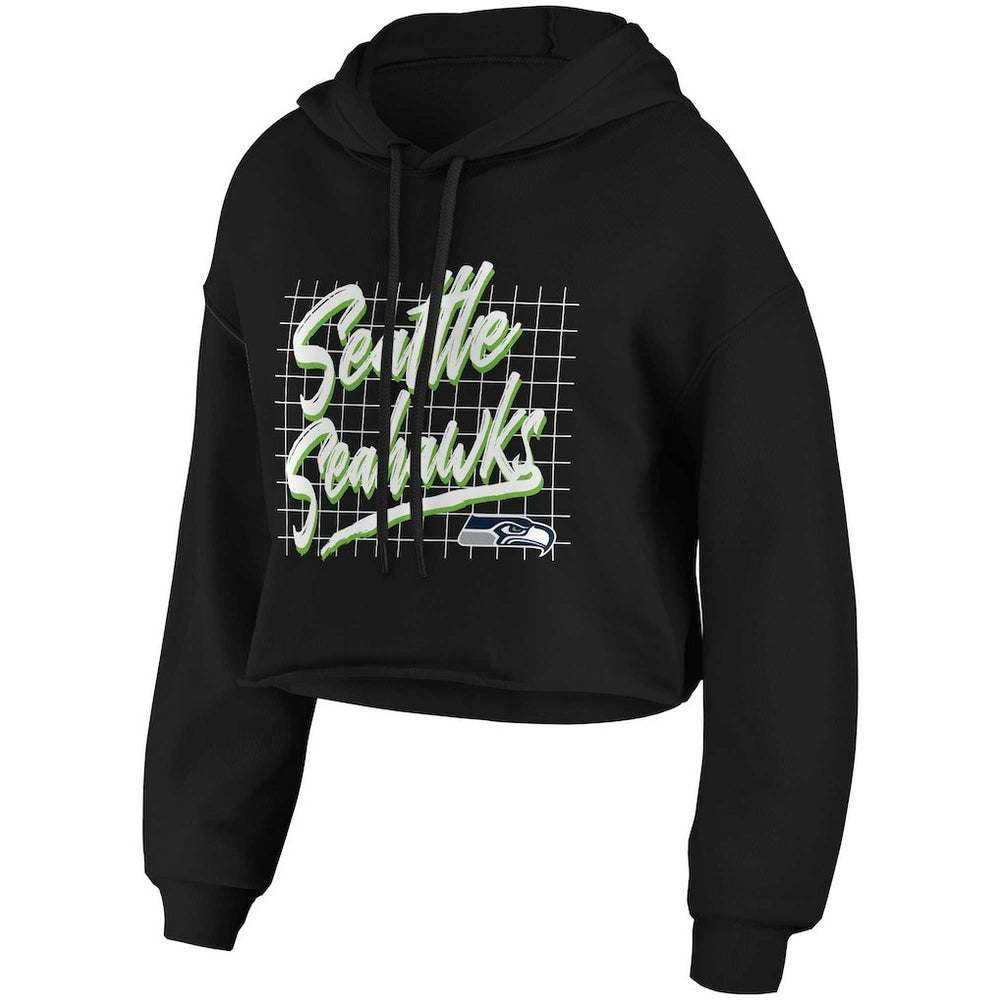 WEAR by Erin Andrews Women's Domestic Cropped Pullover Hoodie - Seattle Seahawks Hoodies