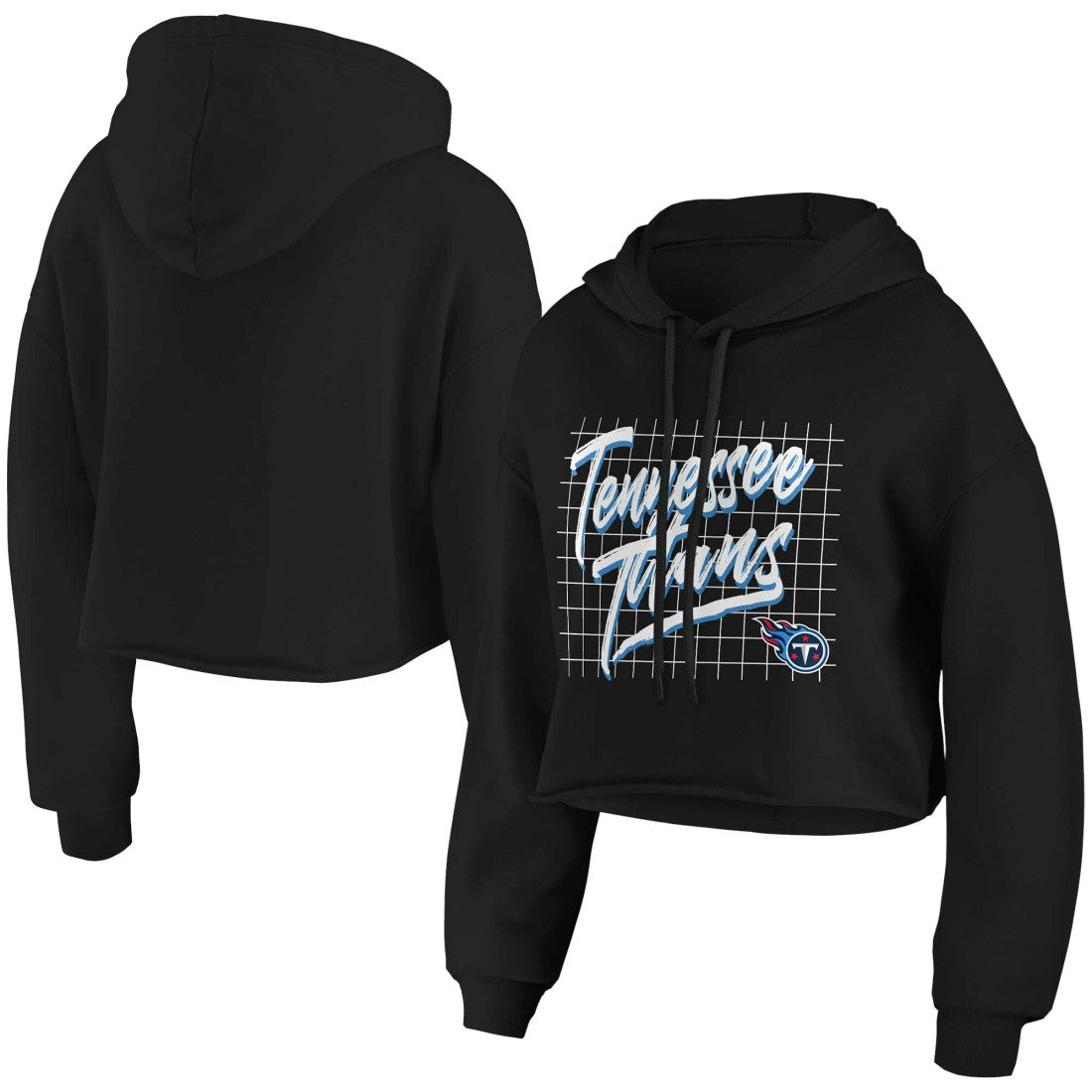 WEAR by Erin Andrews Women's Domestic Cropped Pullover Hoodie - Tennessee Titans Hoodies