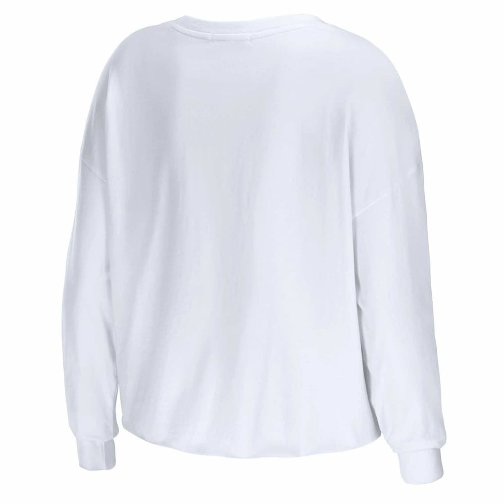 WEAR by Erin Andrews Women's Domestic Cropped Long Sleeve T-Shirt - Atlanta Falcons T-shirts