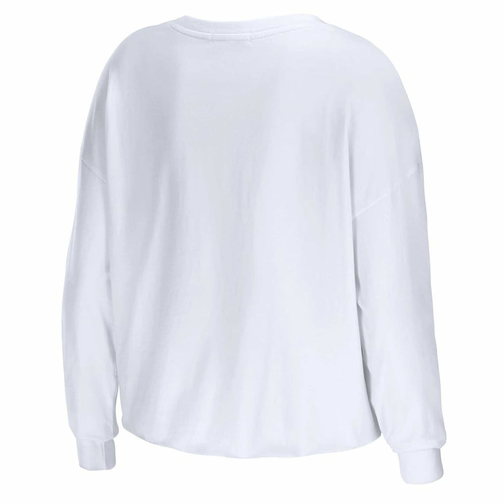 WEAR by Erin Andrews Women's Domestic Cropped Long Sleeve T-Shirt - Atlanta Falcons T-shirts