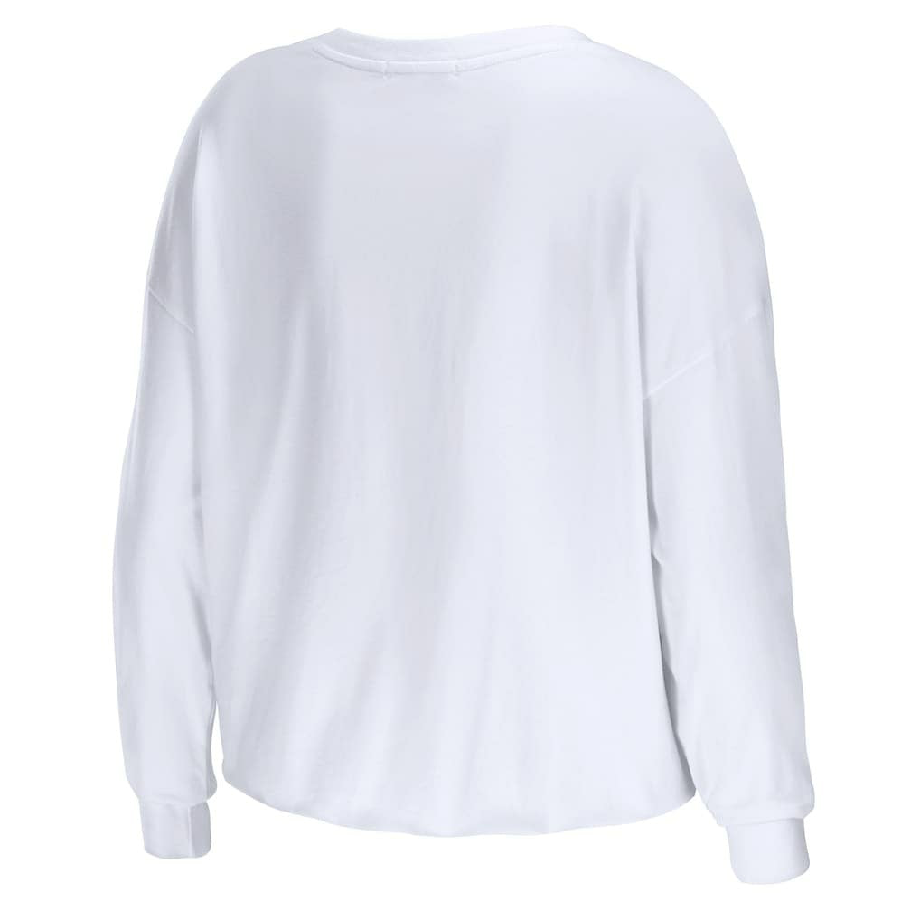 WEAR by Erin Andrews Women's Domestic Cropped Long Sleeve T-Shirt - Los Angeles Rams T-shirts