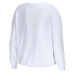 WEAR by Erin Andrews Women's Domestic Cropped Long Sleeve T-Shirt - Los Angeles Rams T-shirts