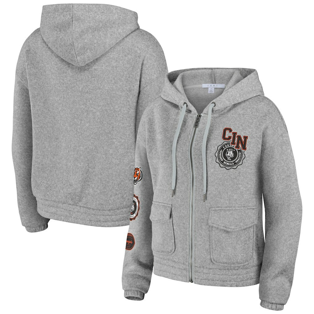 WEAR by Erin Andrews Women's Full-Zip Hoodie - Cincinnati Bengals Hoodies