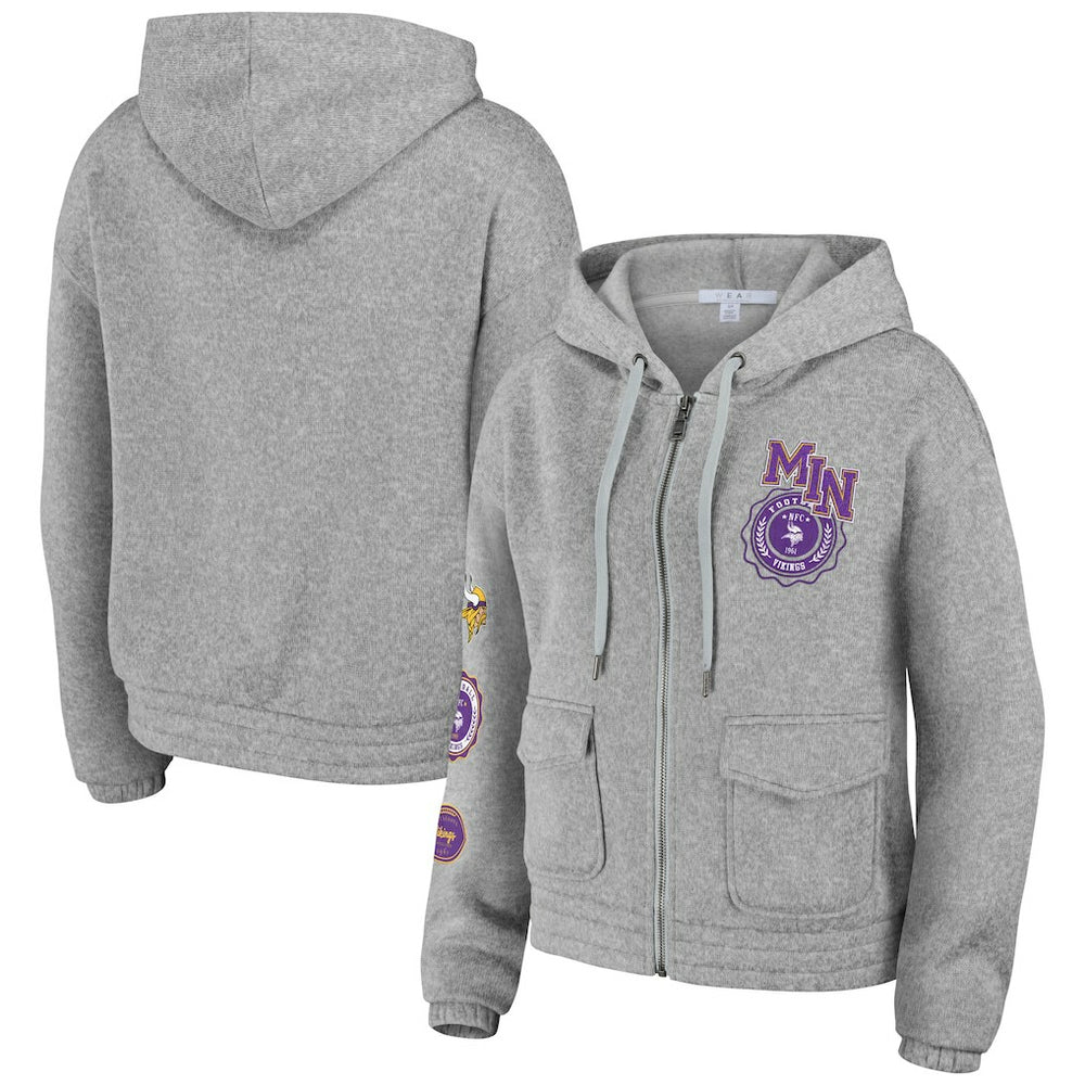 WEAR by Erin Andrews Women's Full-Zip Hoodie - Minnesota Vikings Hoodies