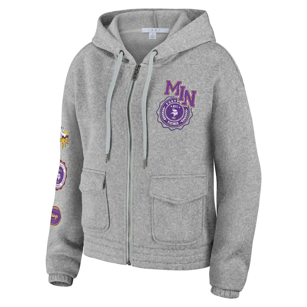 WEAR by Erin Andrews Women's Full-Zip Hoodie - Minnesota Vikings Hoodies