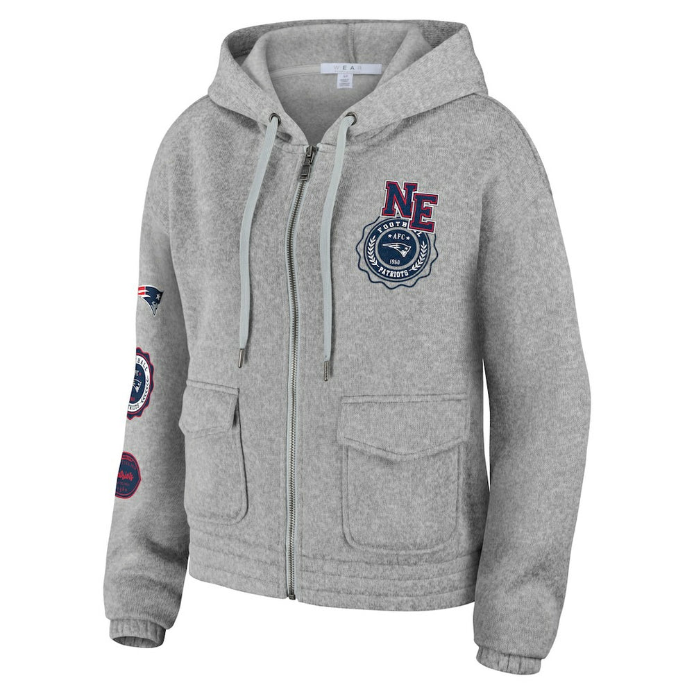 WEAR by Erin Andrews Women's Full-Zip Hoodie - New England Patriots Hoodies