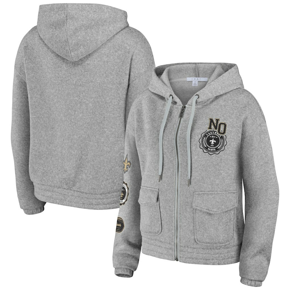 WEAR by Erin Andrews Women's Full-Zip Hoodie - New Orleans Saints Hoodies
