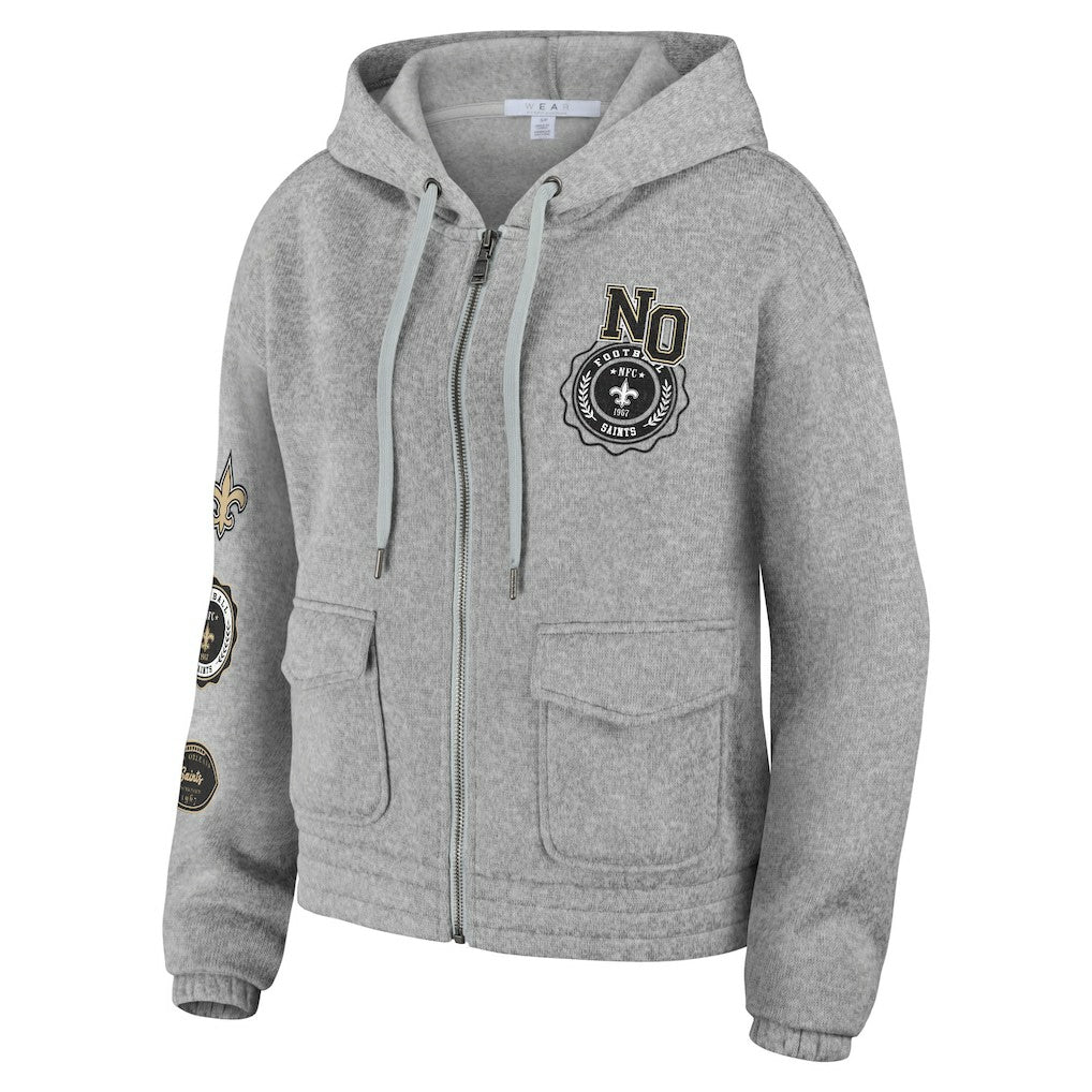 WEAR by Erin Andrews Women's Full-Zip Hoodie - New Orleans Saints Hoodies
