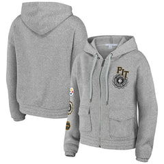 WEAR by Erin Andrews Women's Full-Zip Hoodie - Pittsburgh Steelers Hoodies