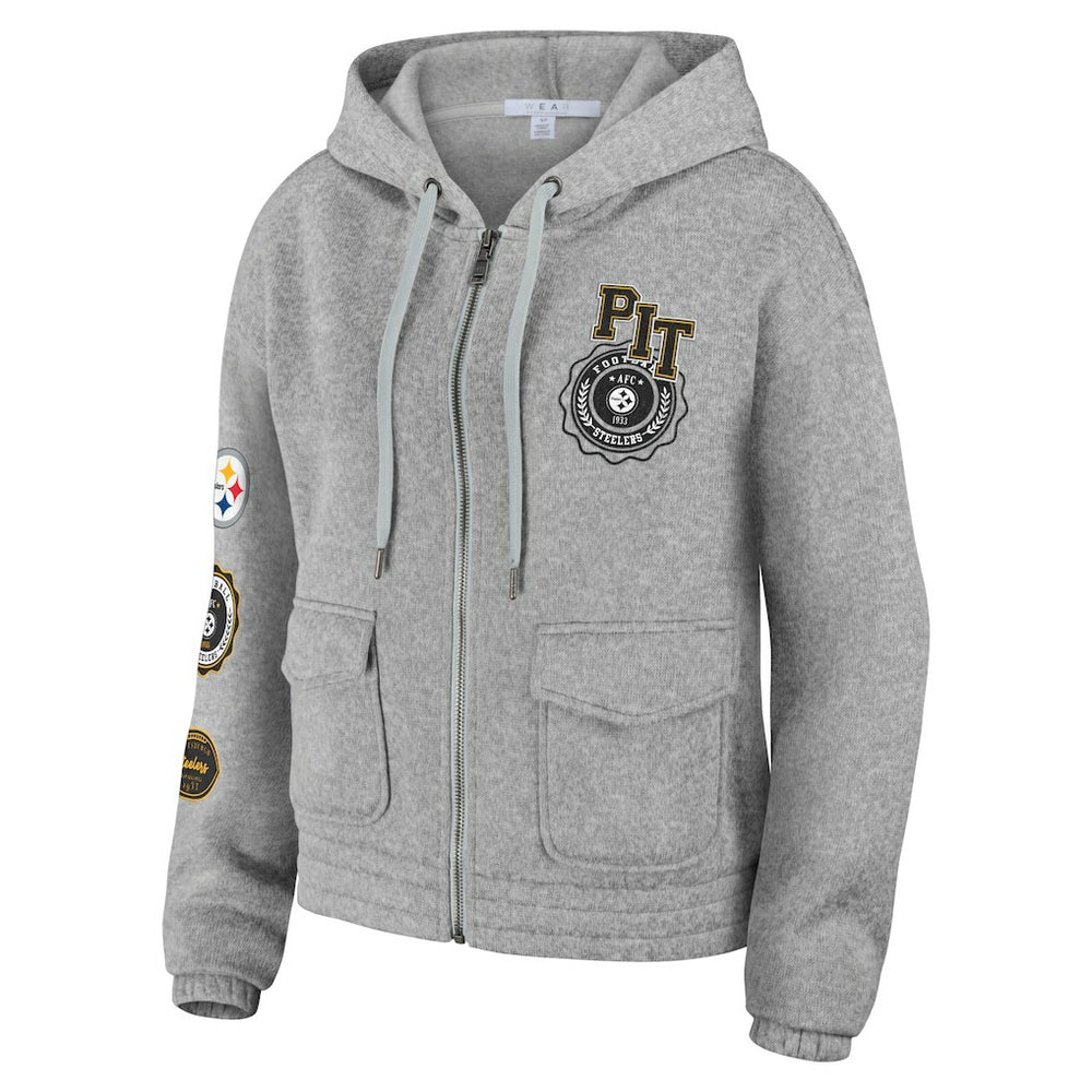 WEAR by Erin Andrews Women's Full-Zip Hoodie - Pittsburgh Steelers Hoodies