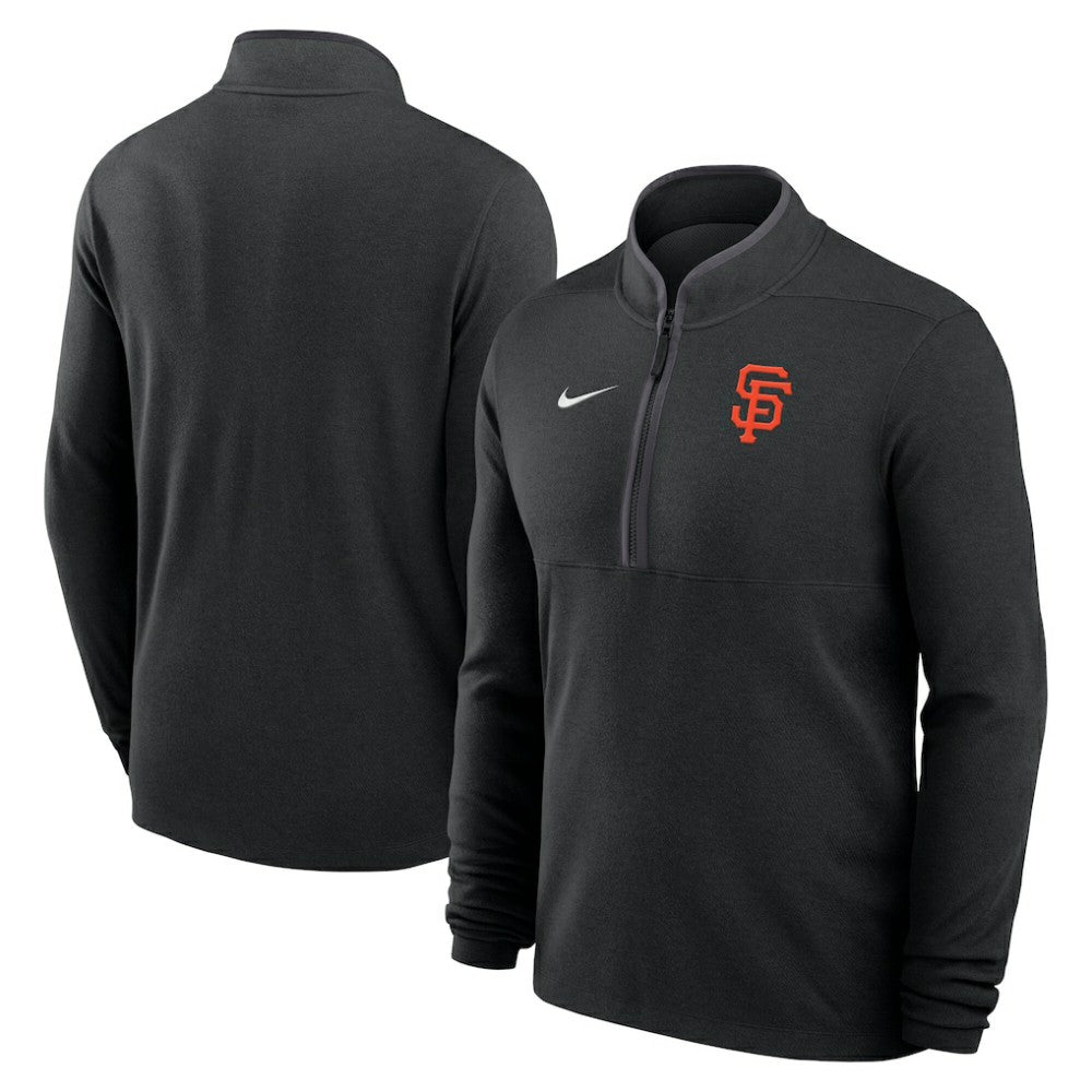 Black San Francisco Giants Nike Dri-FIT Victory Half-Zip Pullover