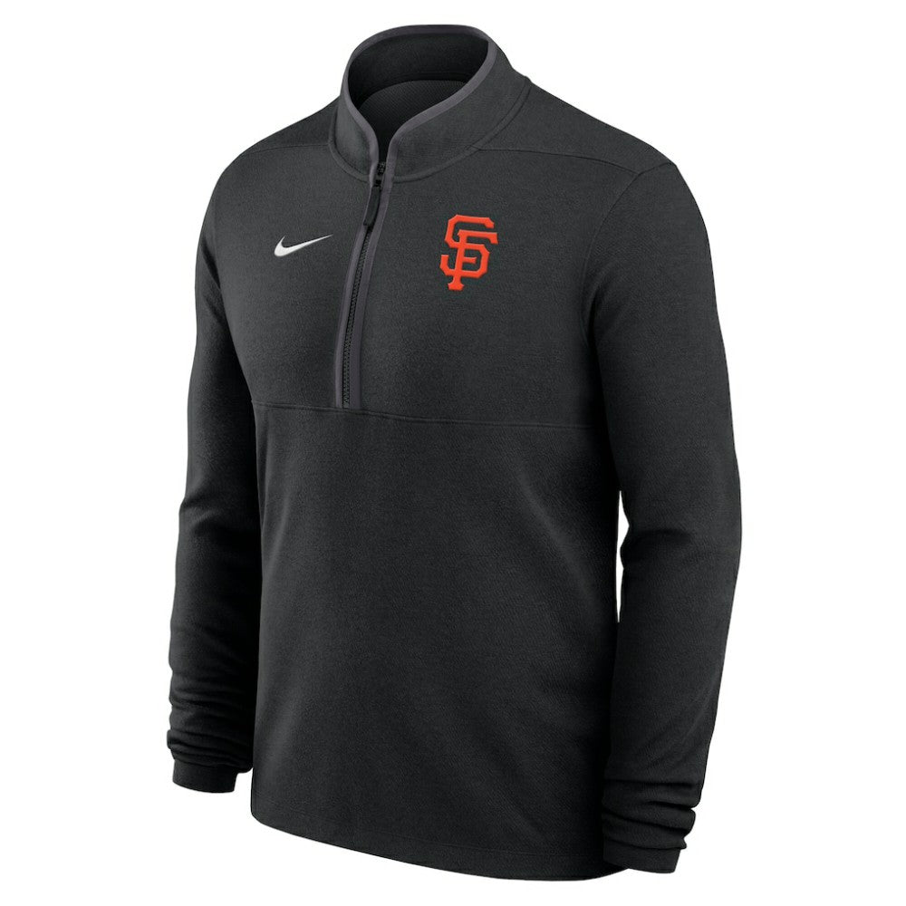Black San Francisco Giants Nike Dri-FIT Victory Half-Zip Pullover