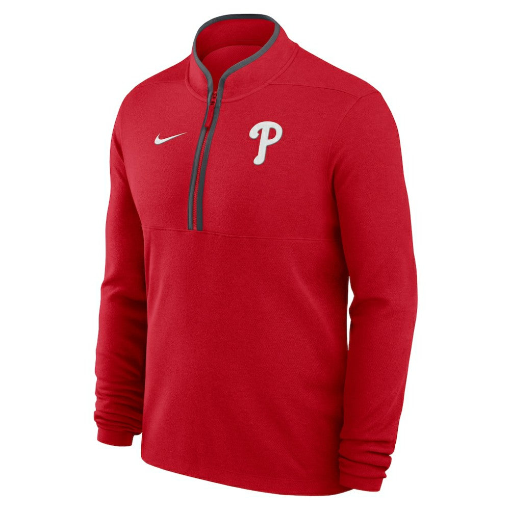 Red Philadelphia Phillies Nike Dri-FIT Victory Half-Zip Pullover