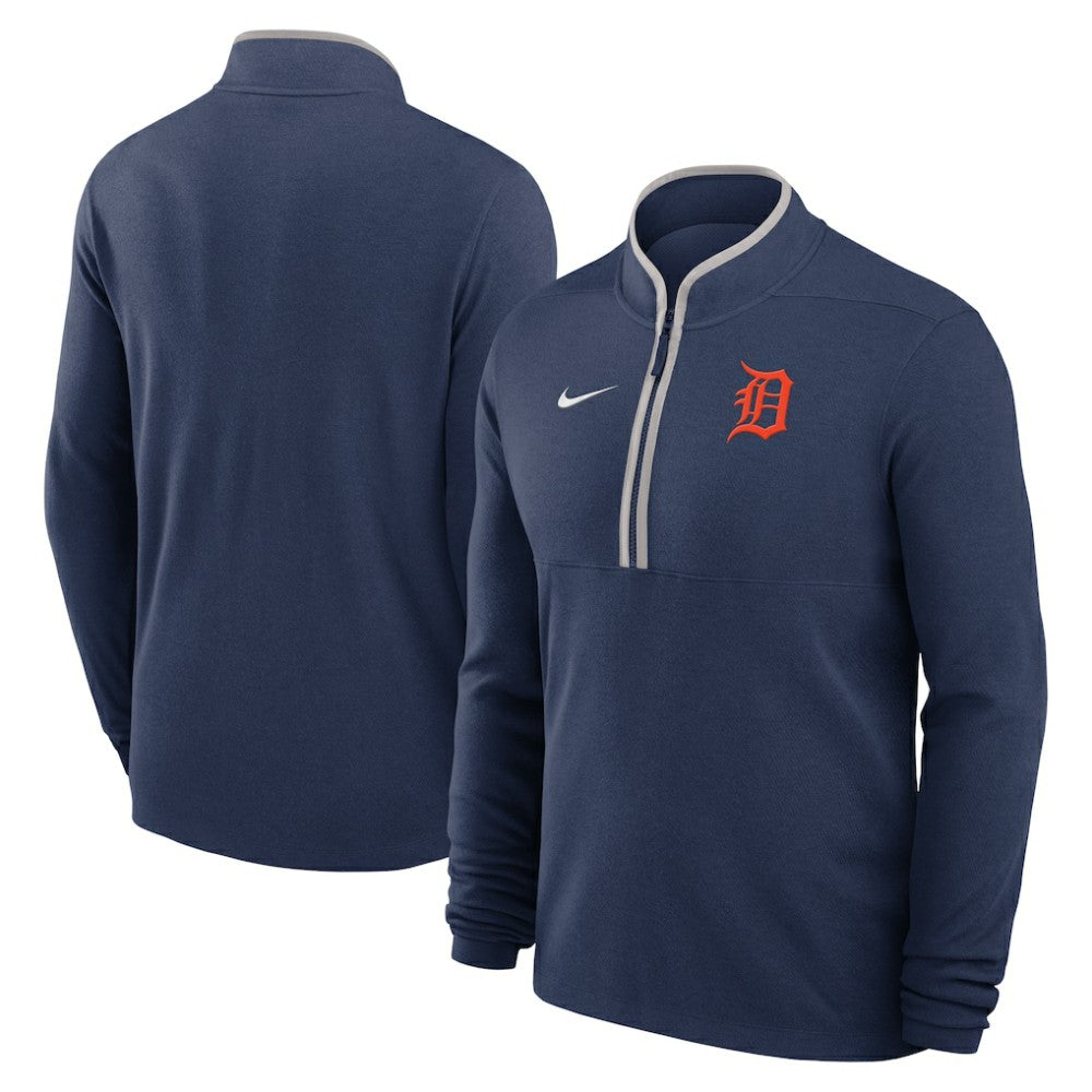 Navy Detroit Tigers Nike Dri-FIT Victory Half-Zip Pullover