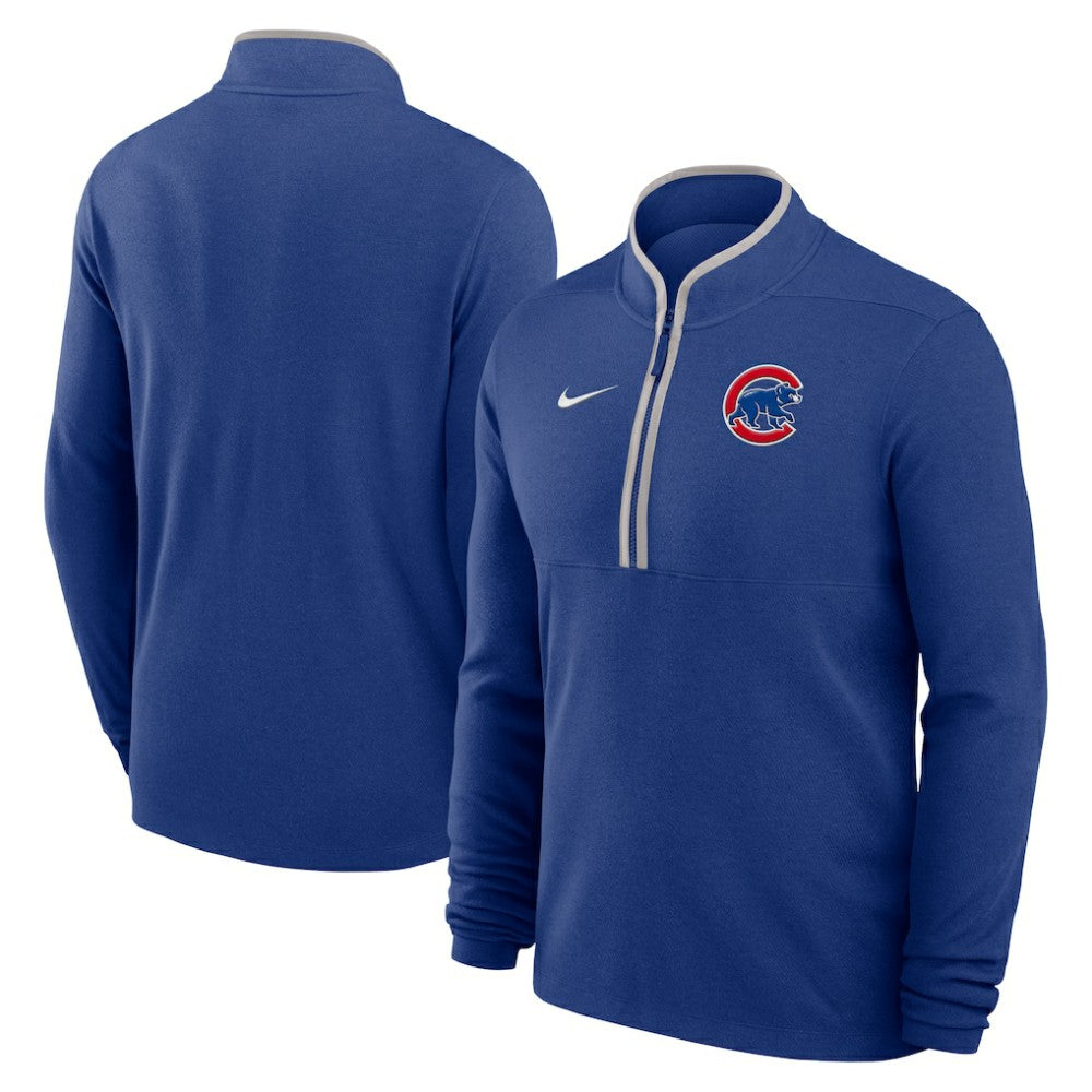 Royal Chicago Cubs Nike Dri-FIT Victory Half-Zip Pullover