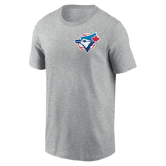 Heather Gray Toronto Blue Jays Nike Cooperstown Collection Large Logo 2-Hit T-Shirt
