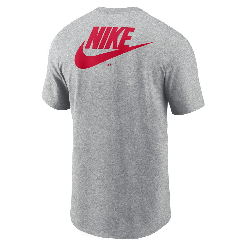 Heather Gray Cincinnati Reds Nike Cooperstown Collection Large Logo 2-Hit T-Shirt