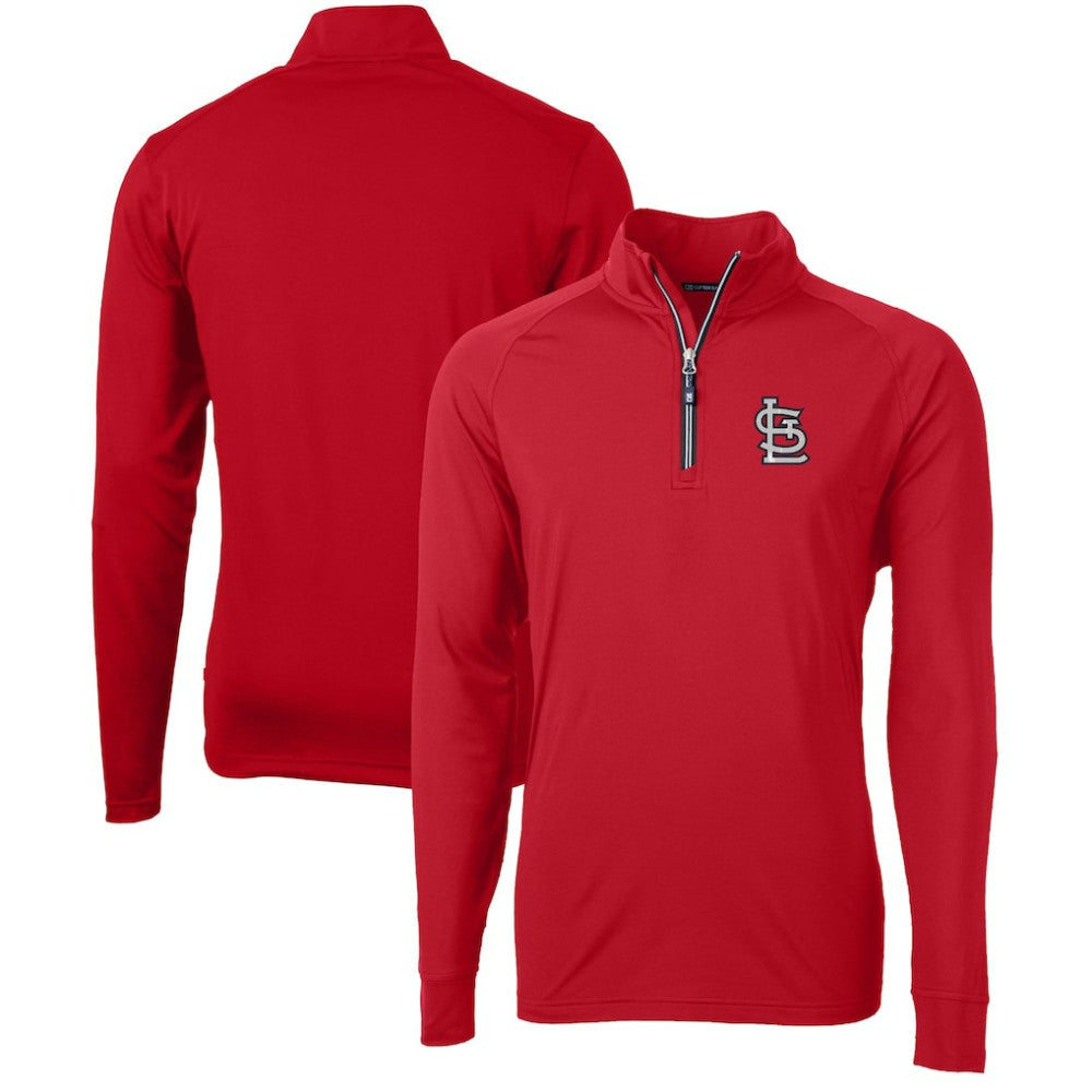 Red St. Louis Cardinals Cutter & Buck Adapt Eco Knit Stretch Recycled Quarter-Zip Pullover Top