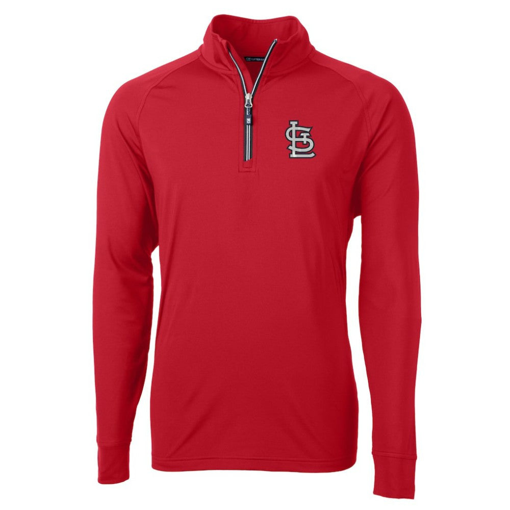 Red St. Louis Cardinals Cutter & Buck Adapt Eco Knit Stretch Recycled Quarter-Zip Pullover Top
